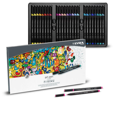 Lyra Hi Quality Art Brush Pen Tin Box Of 50